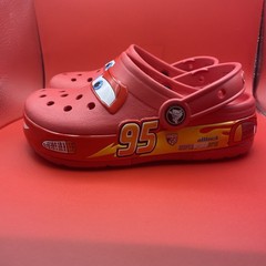 Crocs Kids Lightning McQueen Red Light Up Clogs Slip On Casual Shoes