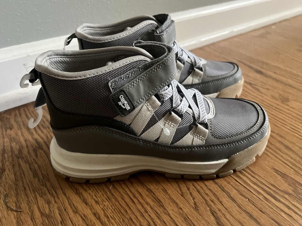 Oshkosh B’gosh Bgosh Tao-B US 3M Unisex Kids Gray Sneakers Lace Up Mid Calf- NEW