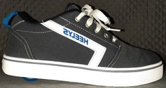 Heelys Boy’s GR8 PRO Grey White Royal Wheeled Sneakers Size US 8 UK 7 EUR 40.5