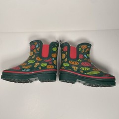 Lily & Dan Children’s 11/12 Rain Boots Pumpkin Leaves Waterproof Faux Fur Lining