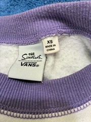 Vans The Simpsons Lisa for President Sweater Crewneck White/Purple Size XS