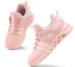 koppu Unisex Non-Slip Lightweight Sneakers Little Kids/Big Kids (Pink 1.5)