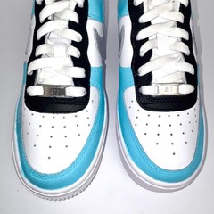 Nike Kids AF 1 Turquoise White Black DH2920 111 Sneakers Shoes Youth 3.5Y Custom