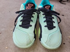 Jordan Youth Sz 6Y Unisex Basketball Shoes Mint Green Black Pink Sport Sneakers