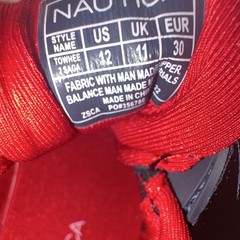 Nautica Unisex Kids Navy/Red Logo Hook & Loop Low Top Sneakers US 12