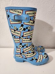 Hunter Disney Mickey Mouse Kids Blue Waterproof Rain Boots Youth Unisex Sz B2/G3