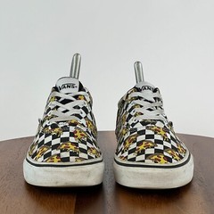 Big Kids Vans Pizza Party Era Check Skateboarding Shoes Sneakers Size 4 Y GUC