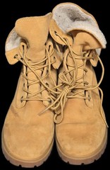 Boots Timberland Jayne Waterproof Teddy Fleece Fold Down Size 7 Youth Leather