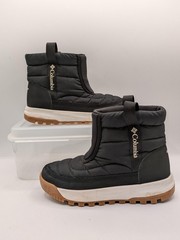 Columbia Techlite Snow Boots Kids Size 3 Black 200g Insulated Pull On Winter