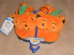 NEW, BUILD-A-BEAR CHARACTER SLIPPERS, PUMPKIN BEAR, SIZE M 12-13