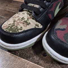 Nike Dunk Low SE GS Black Multi-Camo Kids 6Y Youth Boys DB1909-001