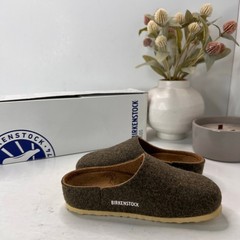 Birkenstock Kaprun Rivet Felt Mule Doubleface Khaki Kids 8/EU26 Narrow Fit NWB