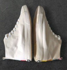 BT21 Groundup Sneakers Kids 8 Cream High Top Character Canvas Novelty