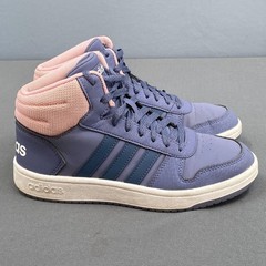 Adidas Hoops Mid Top 2.0 Athletic Sneakers Shoes Youth 6 Purple Pink Basketball