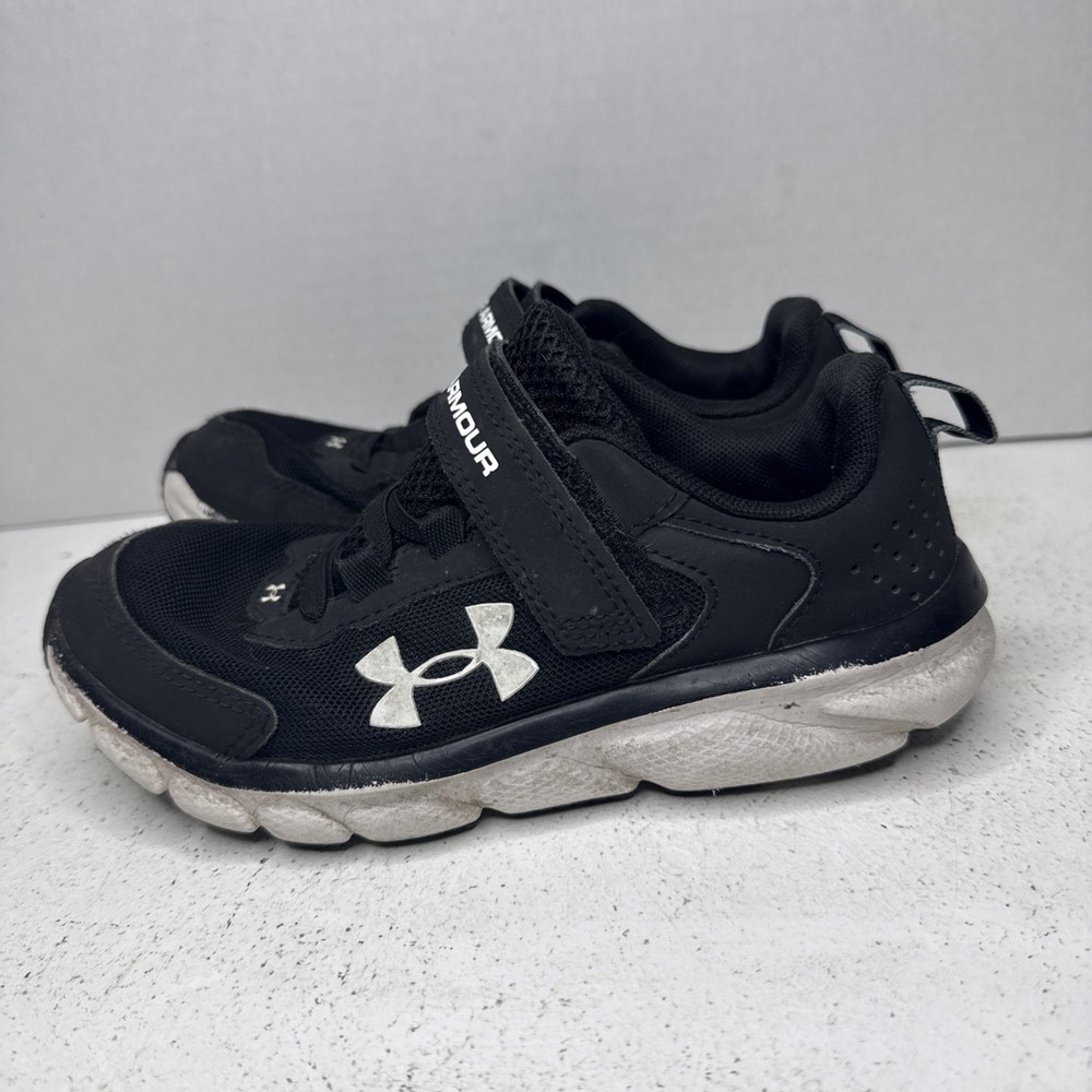Under Armour UA BPS Assert 9 AC Black / White Kids Size 1.5 Youth 2021