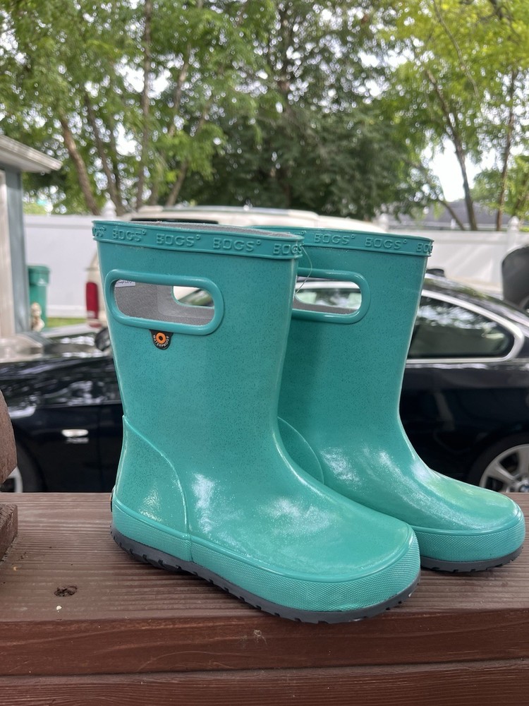 Bogs Kids‘ Skipper Waterproof Rain Boots Shoes Size 11