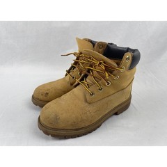 Timberland 6 Inch Premium Boys Size 3.5 Wheat Waterproof Nubuck Leather Boots