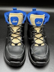Size 2 – Nike Manoa LTR Black/Black-Sesame-Game Royal Kids Boots Shoes
