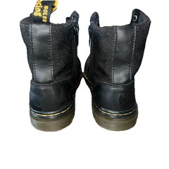 Dr. Martens Doc Combs J Kids Size US 1 Black Combat Lace Up Canvas Zip Up