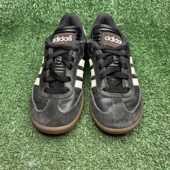 Adidas Samba Classic Leather Suede Gum Sole Soccer Sneakers Black Kids Size 1.5