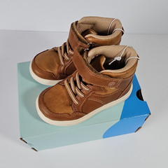 Stride Rite 360 Zayn Hook & Loop Ankle Sneakers Tan/Brown Kids 5M KB031803