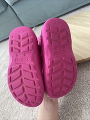 Crocs Candy Pink Handle It Rain Boot Kids Size c13 12803 Waterproof Lightweight