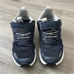 On Navy White Gray Athletic Mesh Sneaker Unisex Kids US 13 EU 31 UK 12.5
