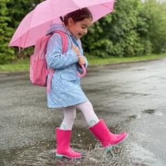 Kids Waterproof Rain Boots Non Slip Flexible Sole Easy Carry Handle Boots