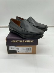 Johnston & Murphy Locklin Venetian Loafers Kids 3 M Black Dress Shoes JLOL397