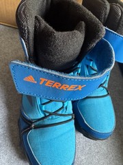 Kids adidas 5 1/2 Climawarm Terrex Waterproof Sneaker Snow Boots Bright Blue