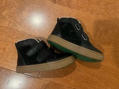 UGG Rennon II Toddler Boots Black Leather Suede, Size 8