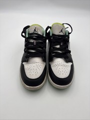 Nike Air Jordan 1 Low Violet Shock Green Black White GS Youth 6Y Kids 553560-151