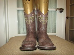 Mexico Square Toe Western Boots Side Zip Youth size US 1 Mex 21