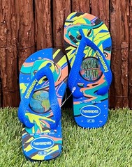 havaianas TOP ‚HOLOGRAPHIC‘ sandals thongs flip flops USA 13C / 1Y EUR 31 / 32