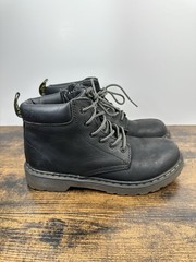 Dr Martens Boys Youth Boots Size US 4 EU 36 Black 8 Eye Lace Up Docs