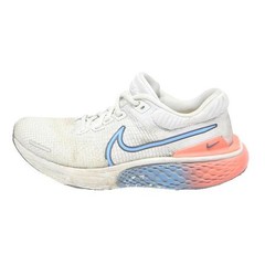NIKE React Infinity Run Flyknit Boys Lace-Up Trainers White Blue Coral Synthetic