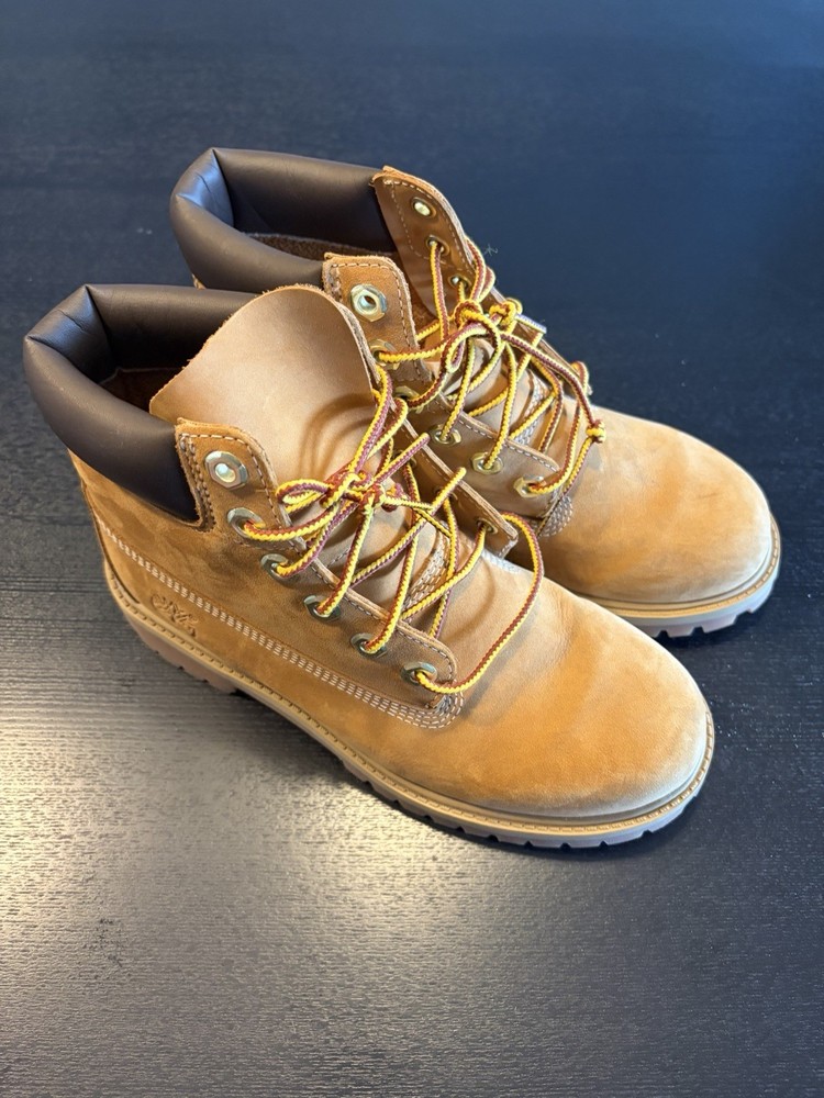 Timberland® Premium 6-Inch Boot – Big Kid – Wheat Size US4 -EU 36 New Unisex