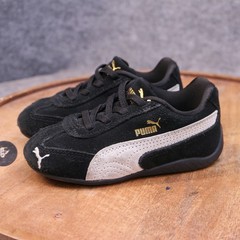 Puma Speedcat Toddler Size 8C Black White Suede Slip On Shoes Sneakers 401700-01