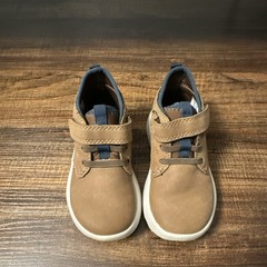 SPERRY Top-Sider Toddler Boy Sneakers Brown Navy Hook & Loop Lace Up US 7M