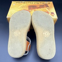 Sun-San Salt Water Sandals Surfer 1705 Tan Leather Kids Size 8 Buckle Water Shoe