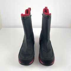 LANDS END Unisex Winter Boots Blue 5M US Rubber Easy Snap Closure Insulated