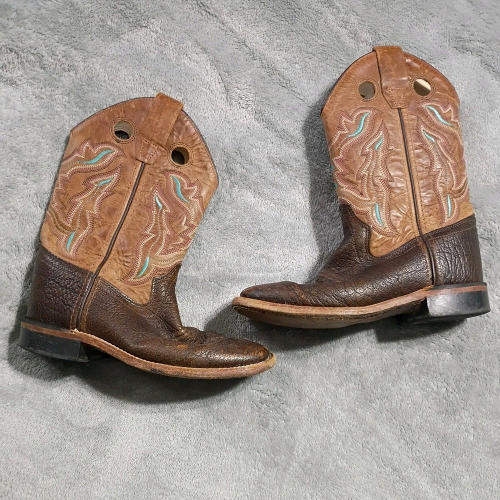Old West Youth Cowboy Boots, Model BSC1819, Size 1.0 D