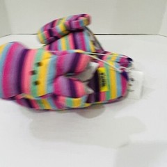 Peeps Bunny Slippers Small 8” Amulti-color stripes Kids