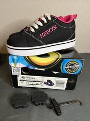 HEELYS KID’S PRO 20 HE100760H CANVAS SKATE SHOES Pink / Black Size 2