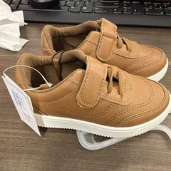 Josmo Tan Kids Sneaker Size 7 Hook & Loop 96990H Synthetic Low Top Flat