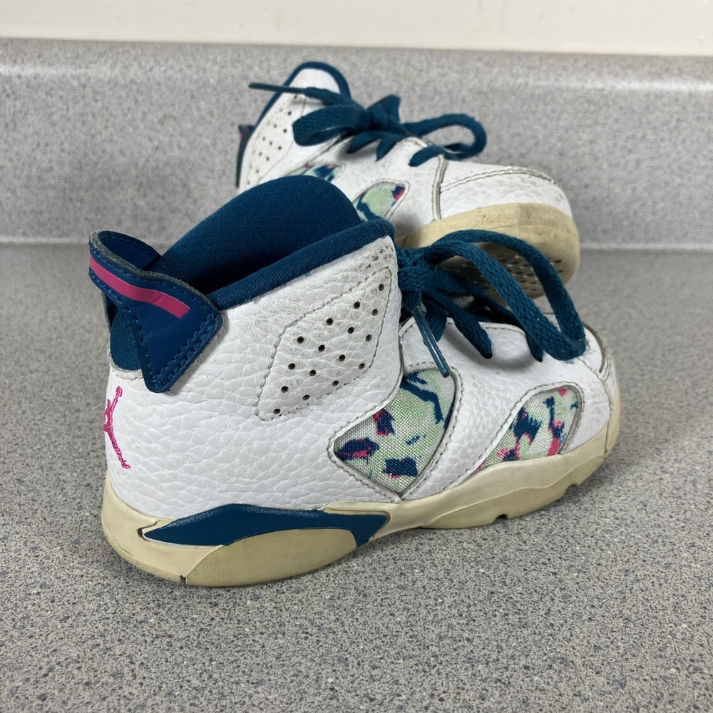 Nike Air Jordan 6 Retro (PS) Green Abyss 645127-153 Kids Size 8C Toddler Kids