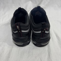 Nike Air Max 97 Size 6.5Y Black Red All Over Print Sneaker Shoes