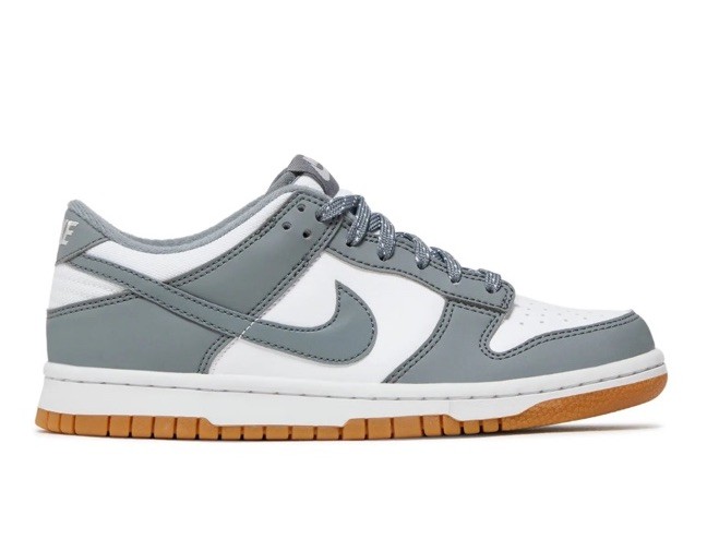 Nike Dunk Low Smoke Grey Reflective Gum FV0374-100 GS 6 Youth 7.5 Women’s