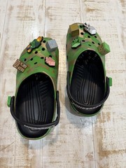 Crocs Classic Minecraft Green Camo Unisex Kids Shoes Size M4 W6 Creeper Clog