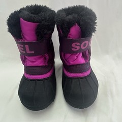 Sorel Snow Commander Toddler Winter Boots Pink Purple Black Waterproof Size 7